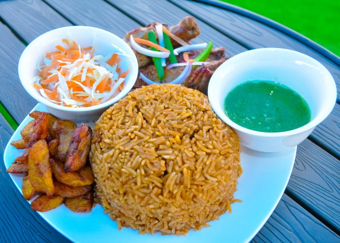 JOLLOF RICE & CHICKEN + PLANTAIN