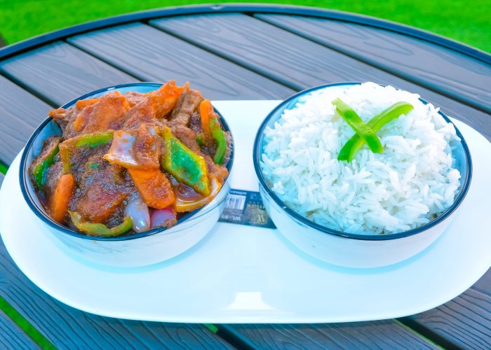 STEAMED RICE & GOAT GRAVY